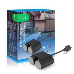 NOUS - Prise connectée extérieure double Tasmota 16A + mesure conso