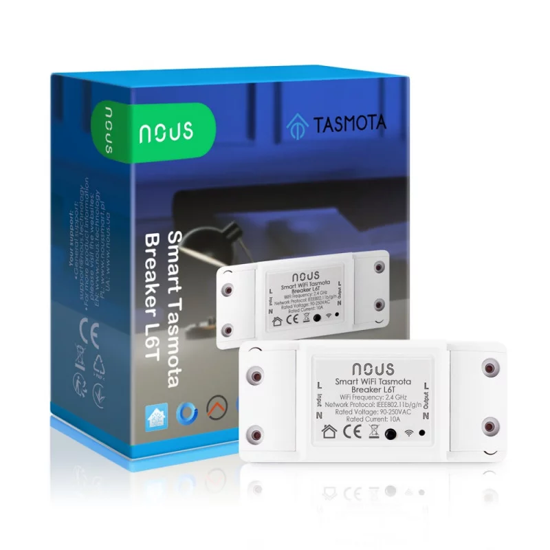 Tasmota WIFI connected module ON/OFF 10A 1 channel - NOUS