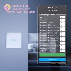 Interrupteur connecté tactile WIFI Tasmota 1 charge - NOUS