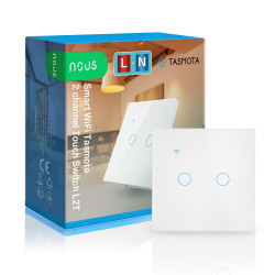 NOUS - Tasmota WIFI Touch Connected Switch - 2 charges