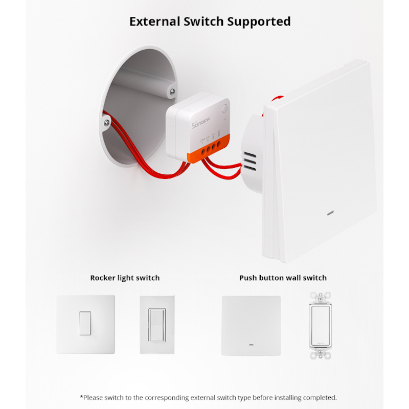 Sonoff ZBmini-L - Module ZigBee actionneur pour interrupteur sans neutre  compatible eWelink,  Alexa, Google Home 