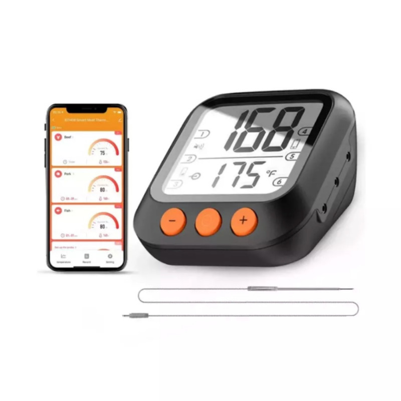 Wewoo - Thermomètre de viande numérique pliable 2 PCS Sonde sans