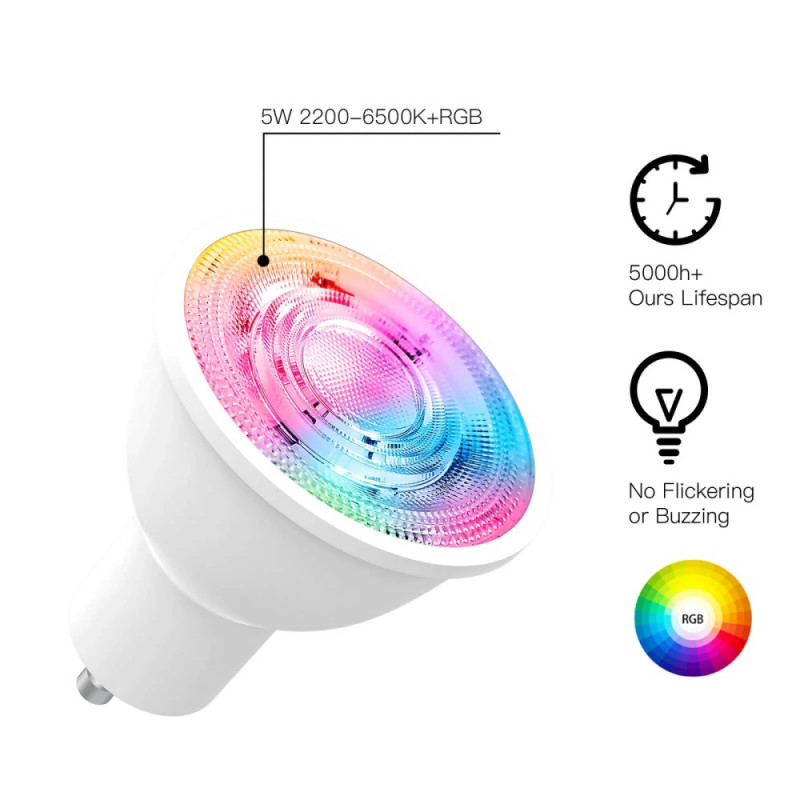 MOES - Ampoule connectée RGB+WW Zigbee (+ synchronisation musique)