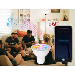 MOES - Ampoule connectée RGB+WW Zigbee GU10 (+ synchro musique)