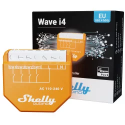 SHELLY QUBINO - Module d'activation de scènes/actions Z-Wave+ 800 Shelly Wave i4 (230 VAC)