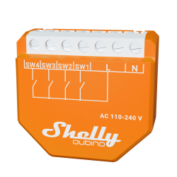 SHELLY QUBINO - Module d'activation de scènes/actions Z-Wave+ 800 Shelly Wave i4 (230 VAC)