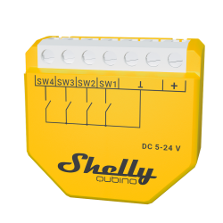 SHELLY QUBINO - Module d'activation de scènes/actions Z-Wave+ 800 Shelly Wave i4 DC (24 VDC)