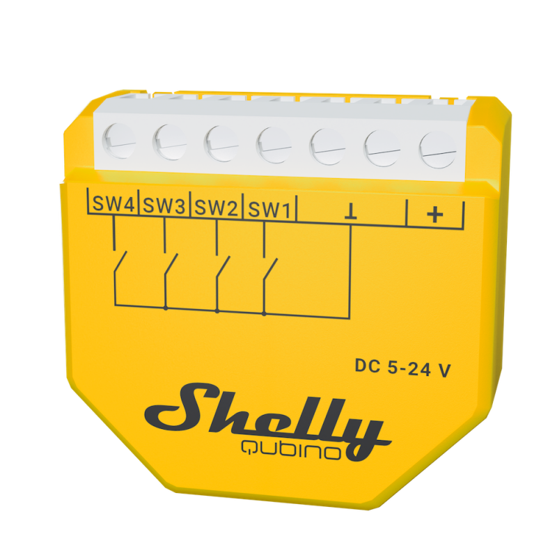 SHELLY - Z-Wave Scene activation module Shelly Wave i4 DC (24 VDC)