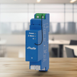 SHELLY - 1-channel DIN rail Z-Wave smart switch with dry contacts Shelly Wave Pro 1