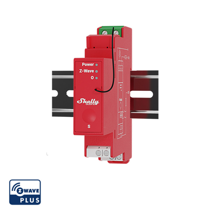 SHELLY QUBINO - Double Z-Wave DIN rail relay switch + power