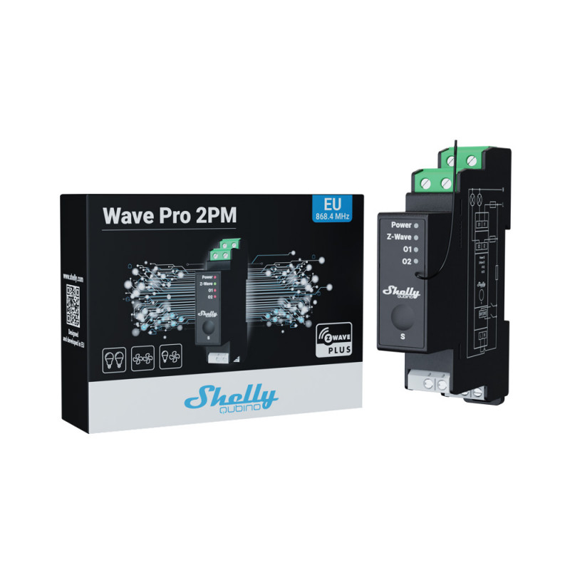 Shelly Plus 2PM Wi-Fi switch actuator 16 A, measurement function