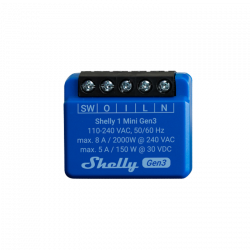 SHELLY - Micromodule commutateur intelligent Wi-Fi 8A Shelly 1 Mini Gen3 (contact sec)