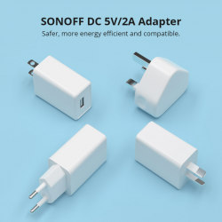 SONOFF - Prise adaptateur secteur AC vers DC 5V/2A (type E/F)