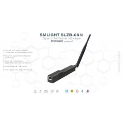 SMLIGHT - Adaptateur USB Ethernet POE Zigbee 3.0 EFR32MG21 (Zigbee2mqtt et ZHA)