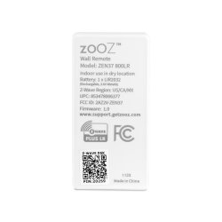 ZOOZ - Mando a distancia de pared Z-Wave+ 800 ZEN37 4 botones