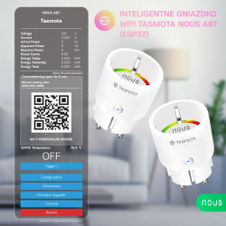 NOUS - 2x WIFI Smart Plug + Consumption Metering (TASMOTA)