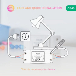 NOUS - Pack de 4x Module connecté Zigbee compatible ON/OFF 10A