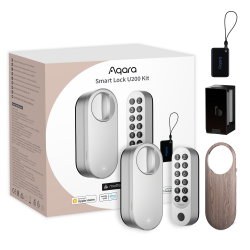 AQARA - Kit serrure connectée et clavier Smart Lock U200 Argent (Matter over Thread)