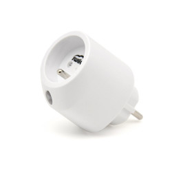SWIID SwiidPack Normal, white round wall switch and French plug