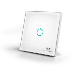 MCOHOME - Glass touch switch Z-Wave+ 1 load, White