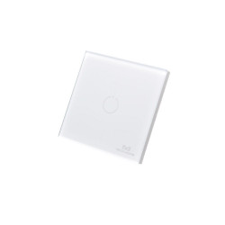 MCOHOME - Interrupteur tactile en verre Z-Wave+ 1 charge, Blanc