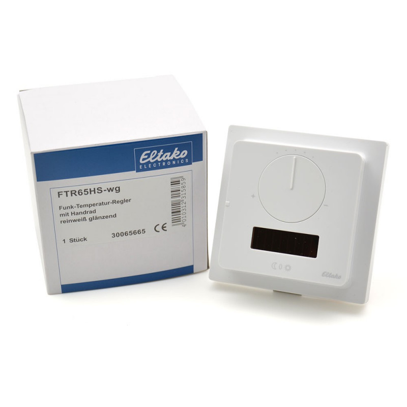 ELTAKO Temperature controller with hand wheel - white