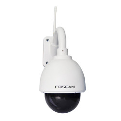FOSCAM Caméra IP wifi HD extérieure motorisée infrarouge P2P, 960p (H264), 1.3Mp Blanc