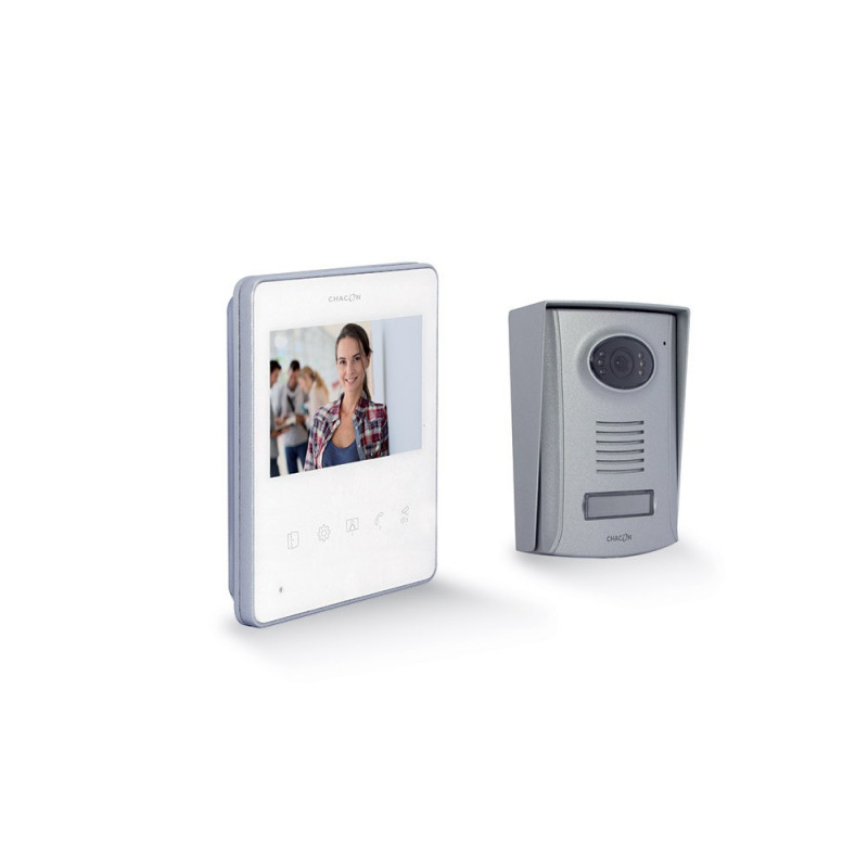 CHACON - Videophone 2 fils 4,3" blanc ultra slim