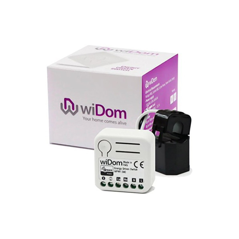 WIDOM - Micromodule commutateur Z-Wave+ avec pince ampèremétrique